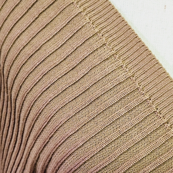 Love Tree Tan Ribbed Front Cross Long Sleeve Lightweight Sweater Dress,Large,NWT - Picture 4 of 16